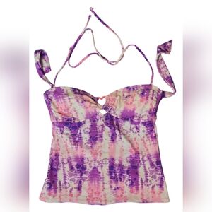 🌞Joe Boxer Purple & Pink Tie-Dye Tankini~GUC
